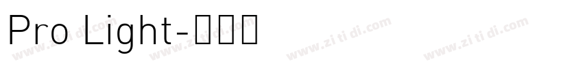 Pro Light字体转换